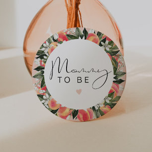 SAVANNAH Little Peach Baby Shower Mummy to Be 7.5 Cm Round Badge