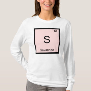 Savannah Name Chemistry Element Periodic Table T-Shirt