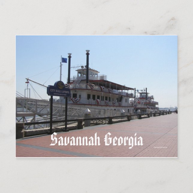 Savannah Riverboats Postcard (Front)