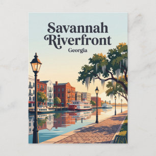 Savannah Riverfront Georgia Postcard