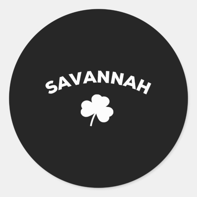 Savannah St Patricks Day Georgia Town 2025 City Ma Classic Round Sticker (Front)