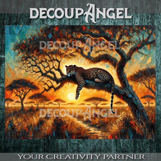 Savannah Sunset Jaguar Decoupage Tissue Paper (Creator Uploaded)