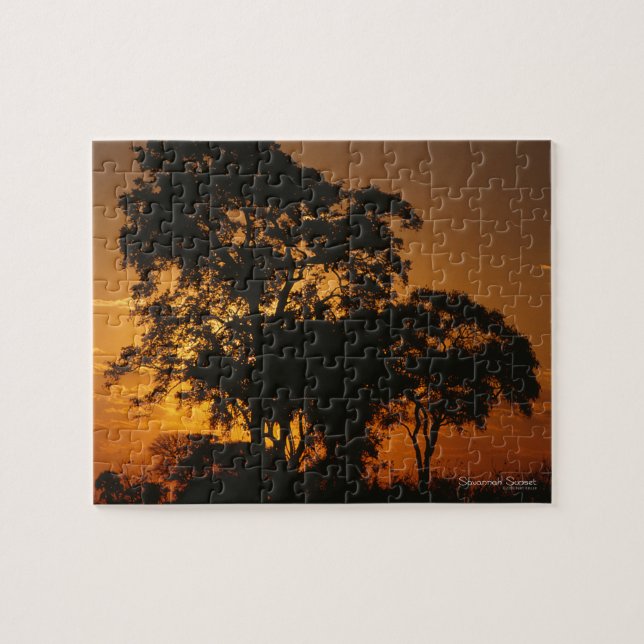 Savannah Sunset Jigsaw Puzzle (Horizontal)