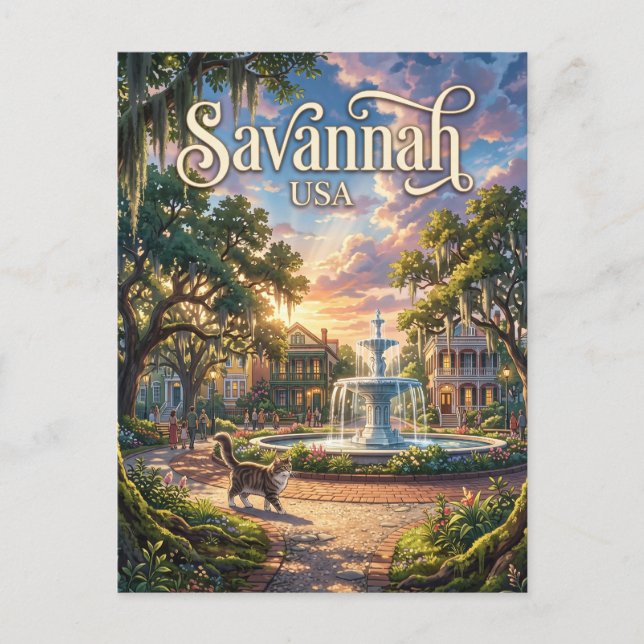Savannah USA Postcard (Front)