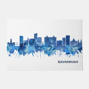 Savannah USA Skyline Blue Doormat