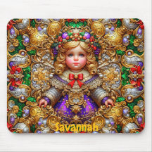 SAVANNAH ~ Vintage Christmas doll ~ Mousepad