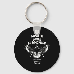 Savate French Kickboxing Eagle  Key Ring