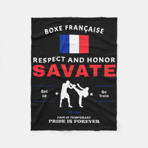Savate French Kickboxing Savate Fighter Fleece Blanket