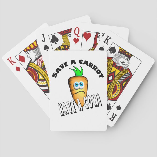 SAVE A CARROT - HAVE A COW PLAYING CARDS (Back)