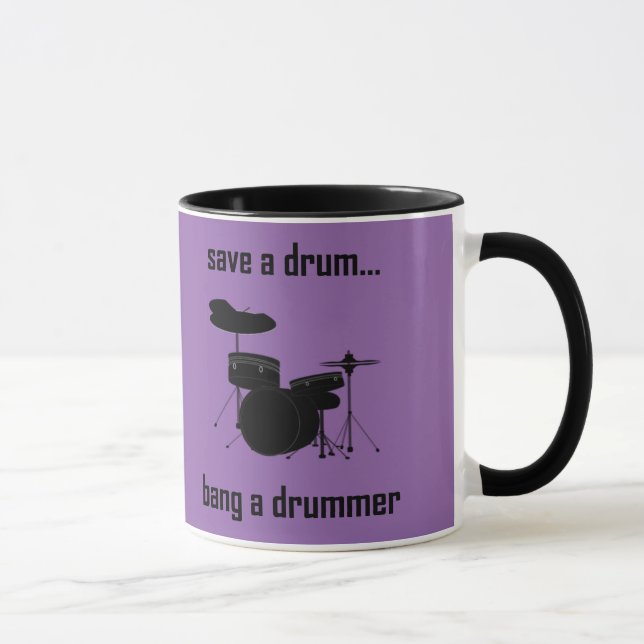 save a drum... mug (Right)