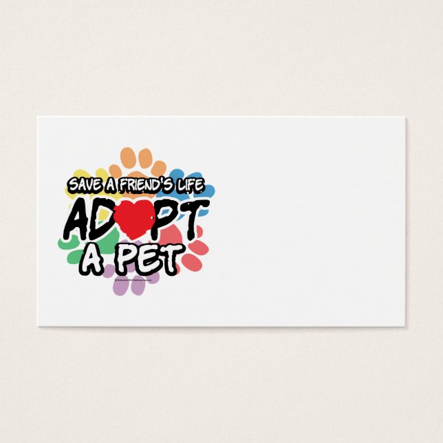 Save A Friend Adopt A Pet (Front)