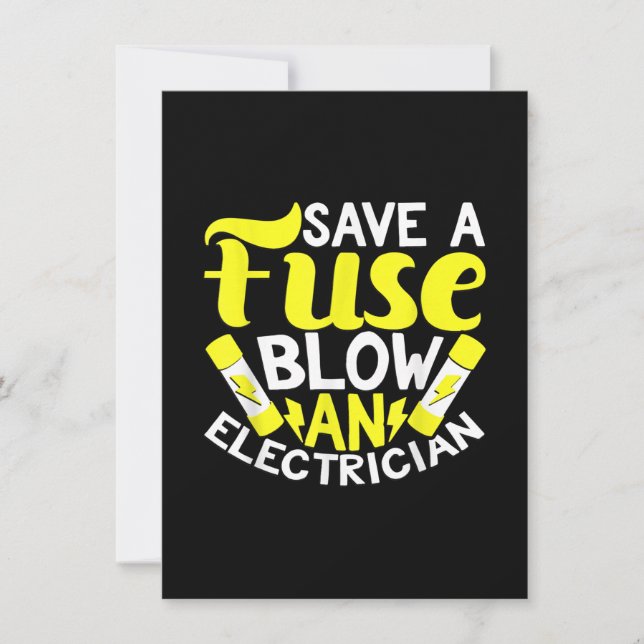 Save A Fuse Blow An Electrician Gift Card (Front)