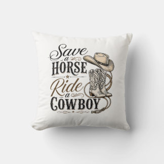 save a horse ride a cowboy cushion
