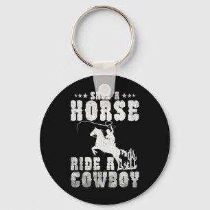 Save A Horse Ride A Cowboy Funny Horse Riding Men' Key Ring