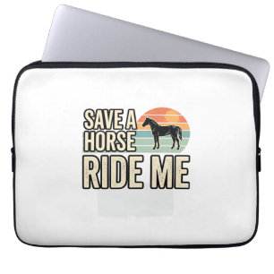Save a Horse Ride Me Vintage Western Shirt Design_ Laptop Sleeve