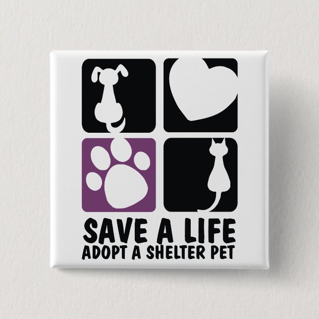 Save A Life 15 Cm Square Badge (Front)