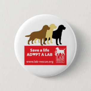 Save A Life Adopt A Lab Button