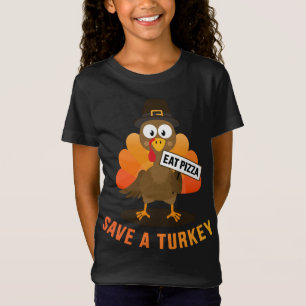 Save a turkey eat a pizza for vegetarian vegan tha T-Shirt