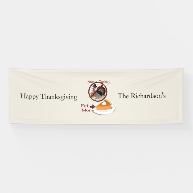 Save a Turkey Eat More Pie Banner (Horizontal)