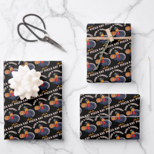 Save A Turkey Eat Pizza Funny Happy Thanksgiving Wrapping Paper Sheet