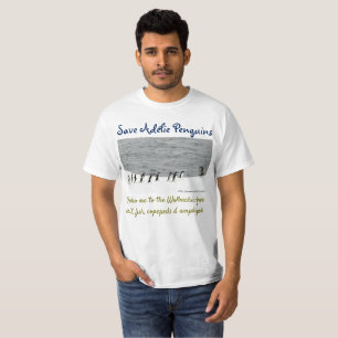 Save Adélie Penguins by RoseWrites T-Shirt