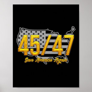 Save America Again Trump 2024 Patriotic American  Poster