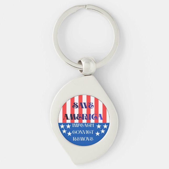 Save America Pin Key Ring (Front)