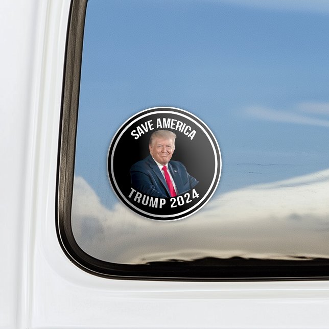 Save America Trump 2024 President Donald J. Trump (save america trump 2024 car window decal)