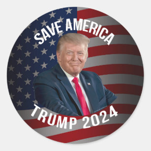 Save America Trump 2024 President Donald J. Trump Classic Round Sticker