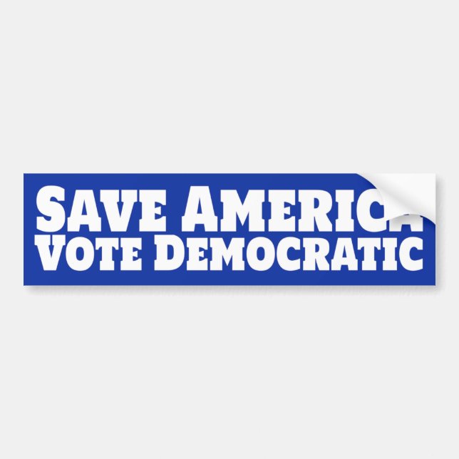 Save America Vote Democratic Bumper Sticker (Front)