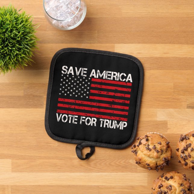 Save America Vote For Trump Pot Holder (Top Down)