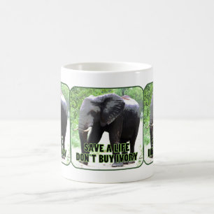 Save an Elephant's Life, Don't Buy Ivory Mug