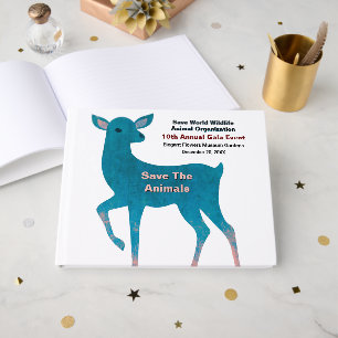 Save Animals Wildlife Pets Event Personalise Guest Book