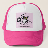 Save AYE-AYES - Endangered animal -Primate - Pink