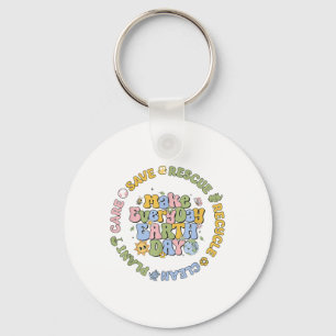 Save Bees Rescue Animals Recycle Care Every Day Ea Key Ring