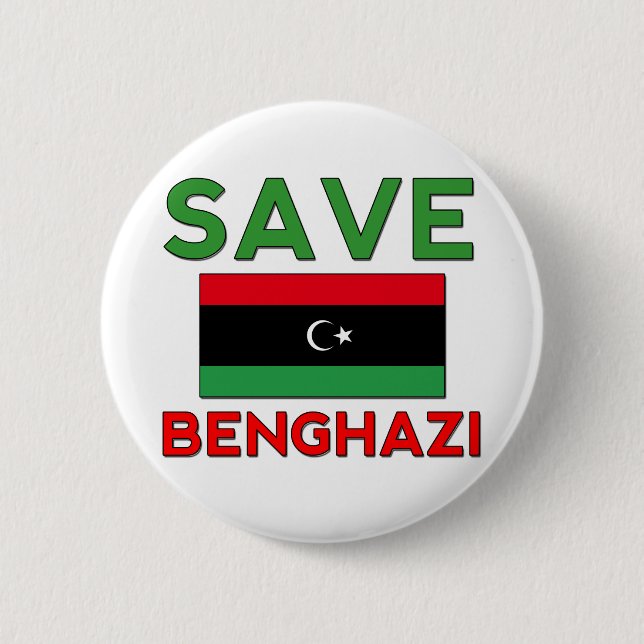Save Benghazi 6 Cm Round Badge (Front)