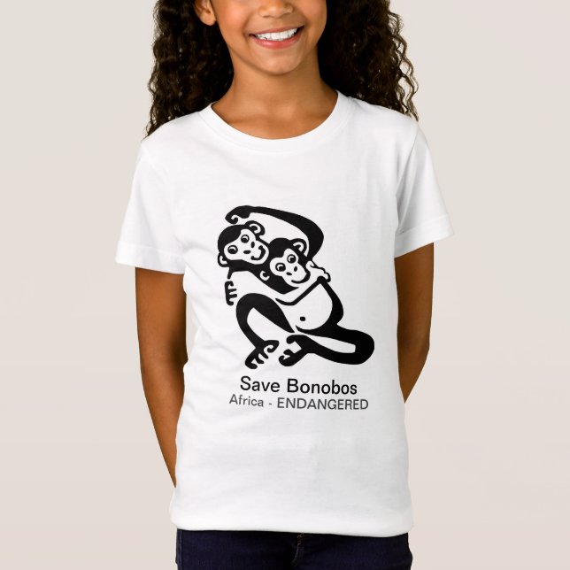Save BONOBOS-Endangered animal graphic T-Shirt (Front)
