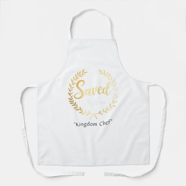 Save by Grace Apron - Custom Faith Gift  (Front)