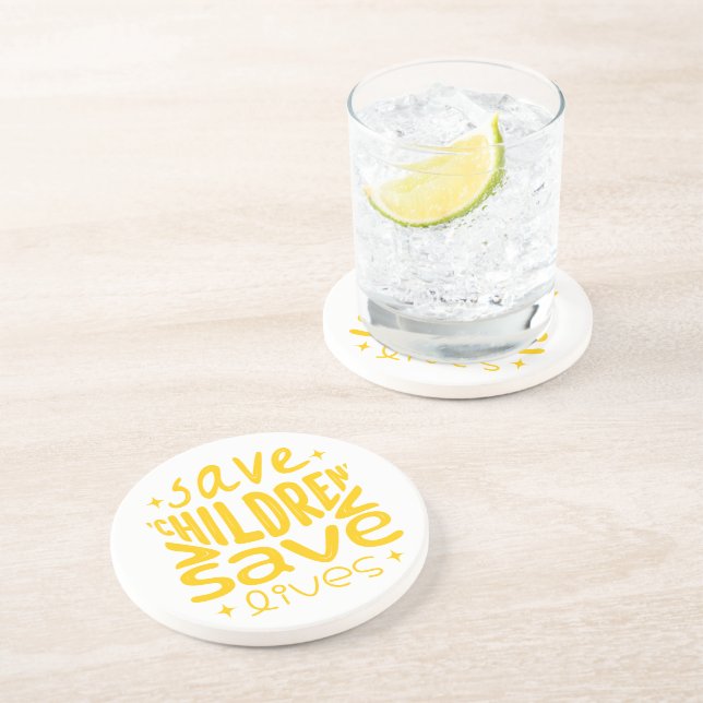 Save Children, Save Lives Coaster (Side)