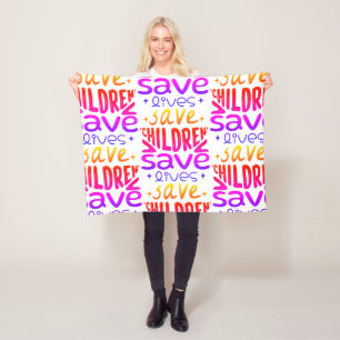 Save Children, Save Lives Fleece Blanket