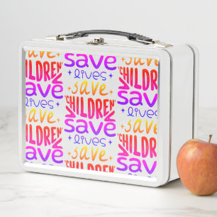 Save Children, Save Lives Metal Lunch Box