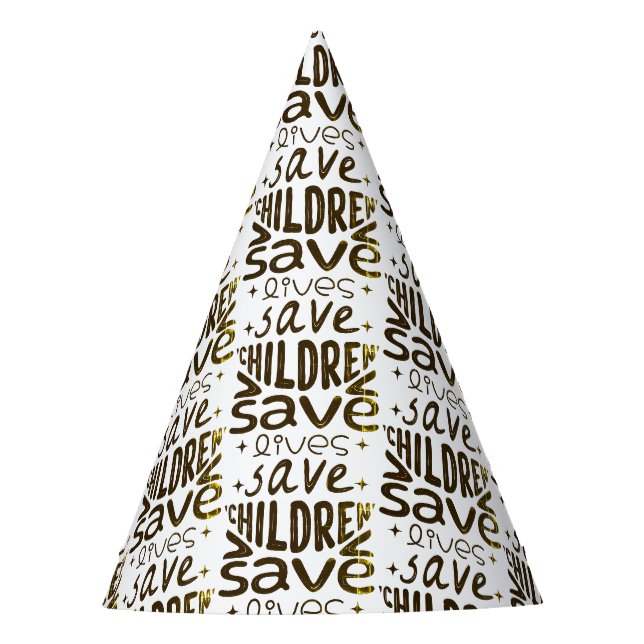 Save Children, Save Lives Party Hat (Front)