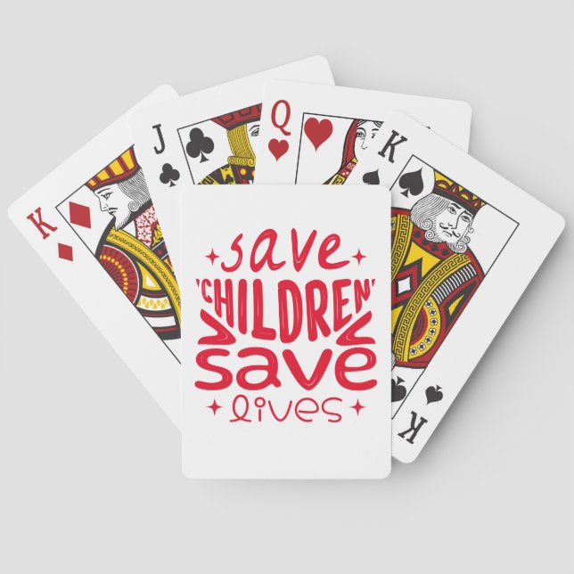 Save Children, Save Lives Playing Cards (Back)