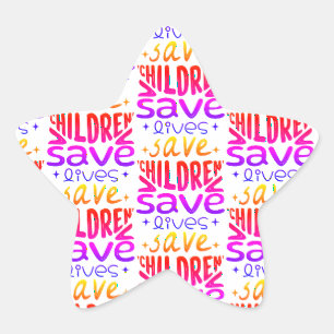 Save Children, Save Lives Star Sticker
