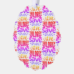 Save Children, Save Lives Tree Decoration Card