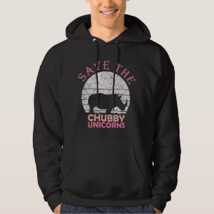 Save Chubby Unicorn Floral Rhino Gift Hoodie