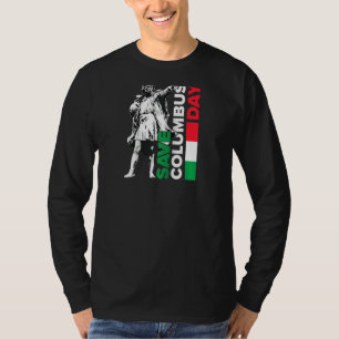 Save Columbus Day Italian Pride Raglan T-Shirt