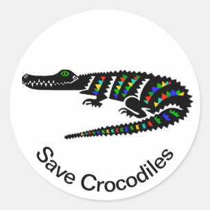 Save CROCODILES Conservation- Wildlife - USA Classic Round Sticker