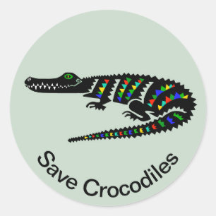 Save CROCODILES Conservation- Wildlife - USA - Classic Round Sticker