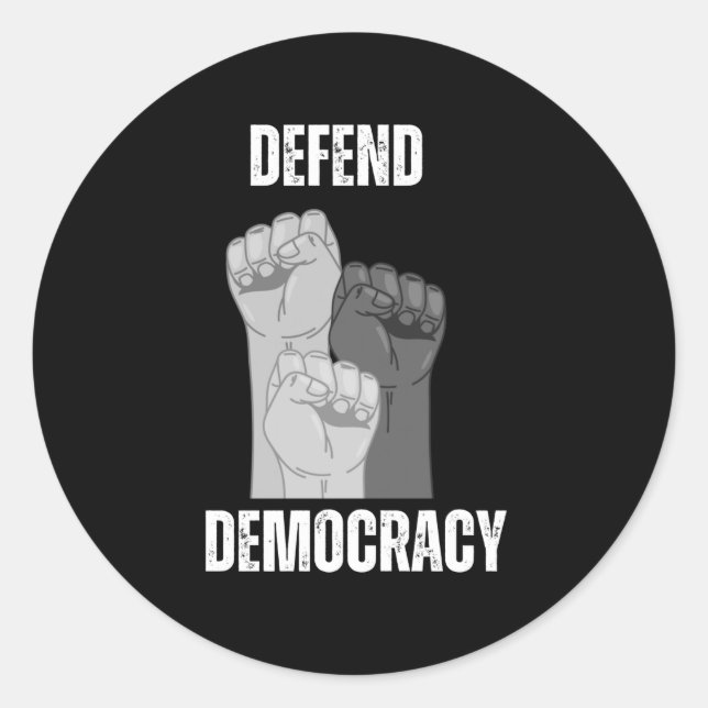 Save Democracy 2025 Design 2  Classic Round Sticker (Front)
